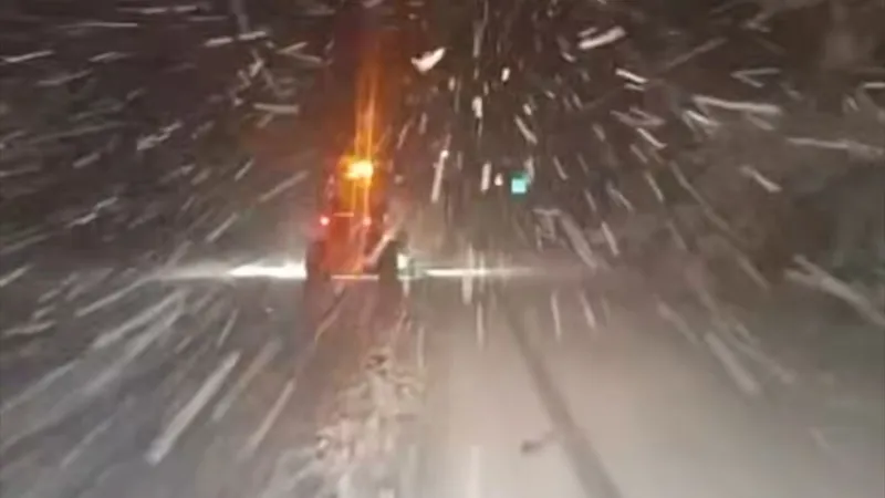 Alacabel’de kar yağışı başladı