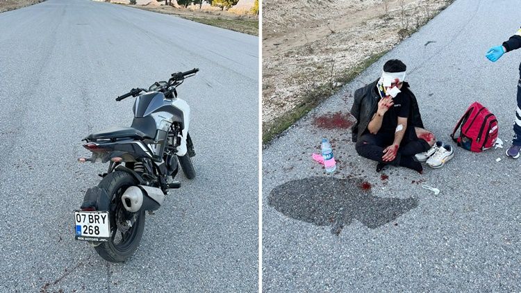 Antalya’da uçak pistinde motosikletle kaza! Yaralılar var